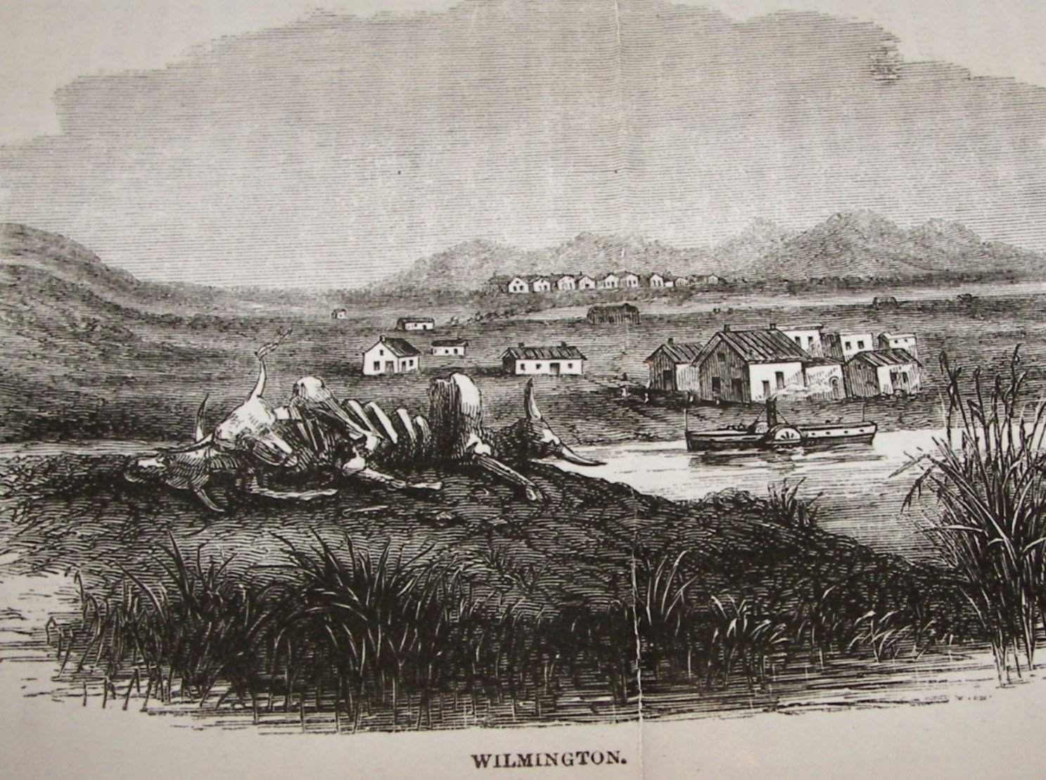 Sepia toned image of early Wilmington